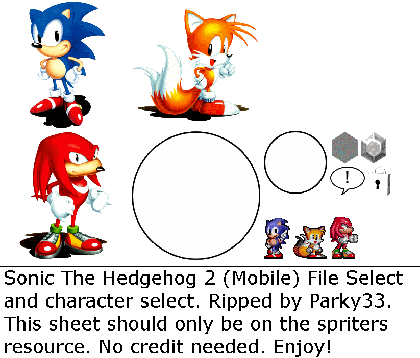 Sonic the Hedgehog 2 - Character & File Select