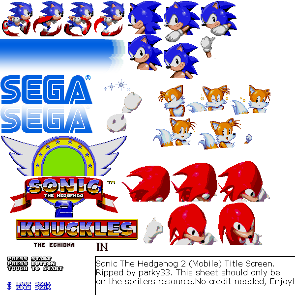 Sonic The Hedgehog 2 Sprite Sheet