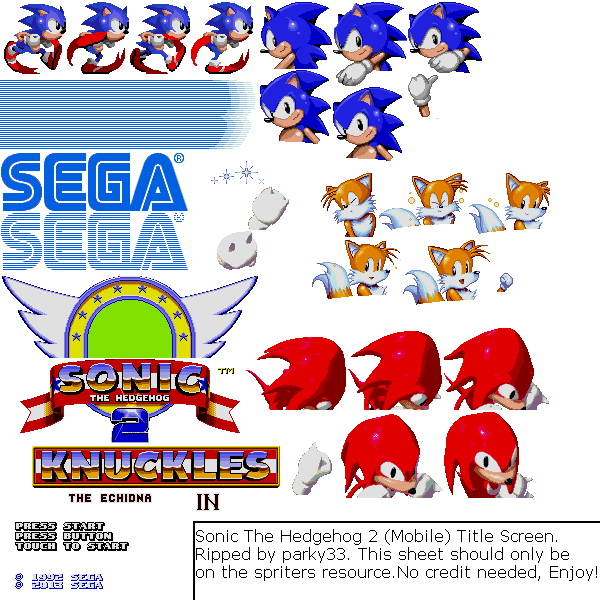 Sonic the Hedgehog 2 - Title Screen