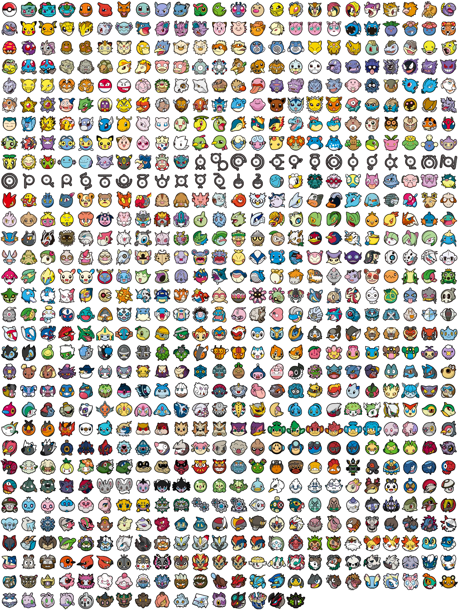 Small Pokémon Icons