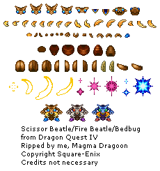 Dragon Quest 4: The Chapters of the Chosen - Scissor Beatle / Fire Beatle / Bedbug