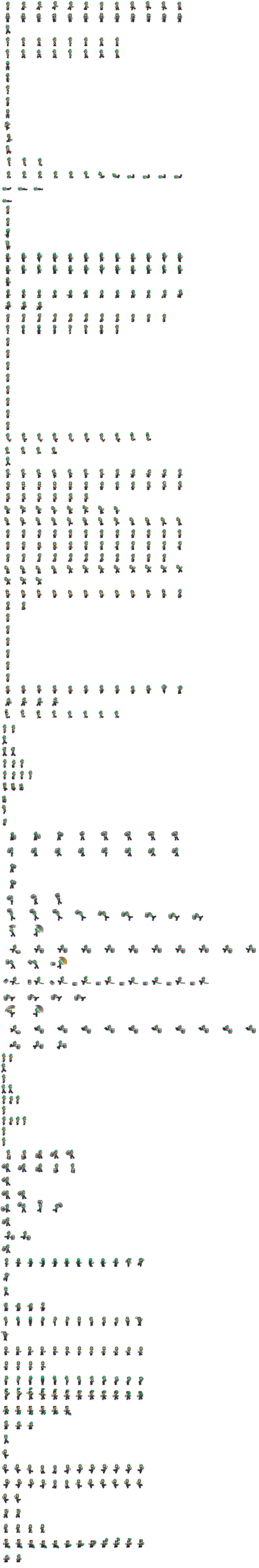 Unused Luigi Sprites