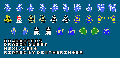 Dragon Quest (MSX) - Characters