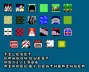 Dragon Quest (MSX) - Tileset