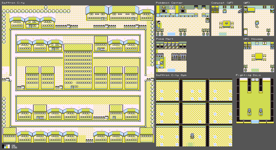 Pokémon Red / Blue - Saffron City