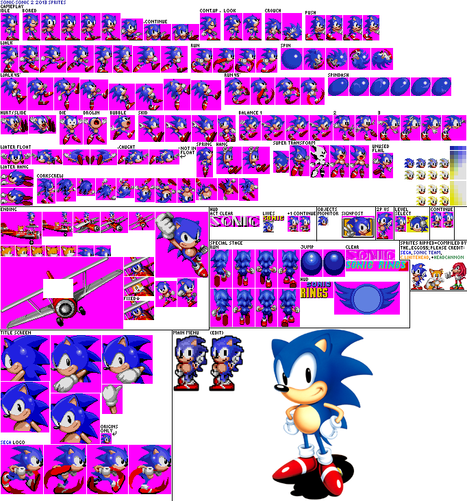 Sonic the Hedgehog 2(2022)-Sonic Sprites by TheRealYorkieYT on