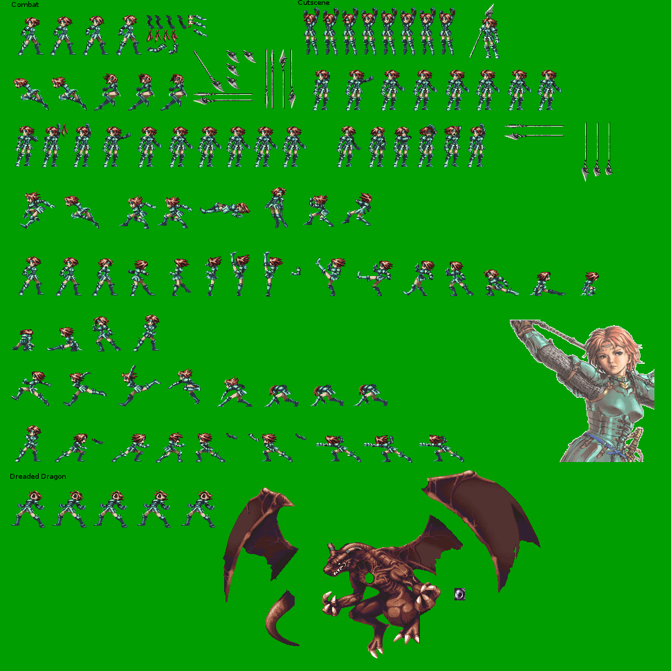 The Spriters Resource Full Sheet View Valkyrie Profile Lenneth Aelia