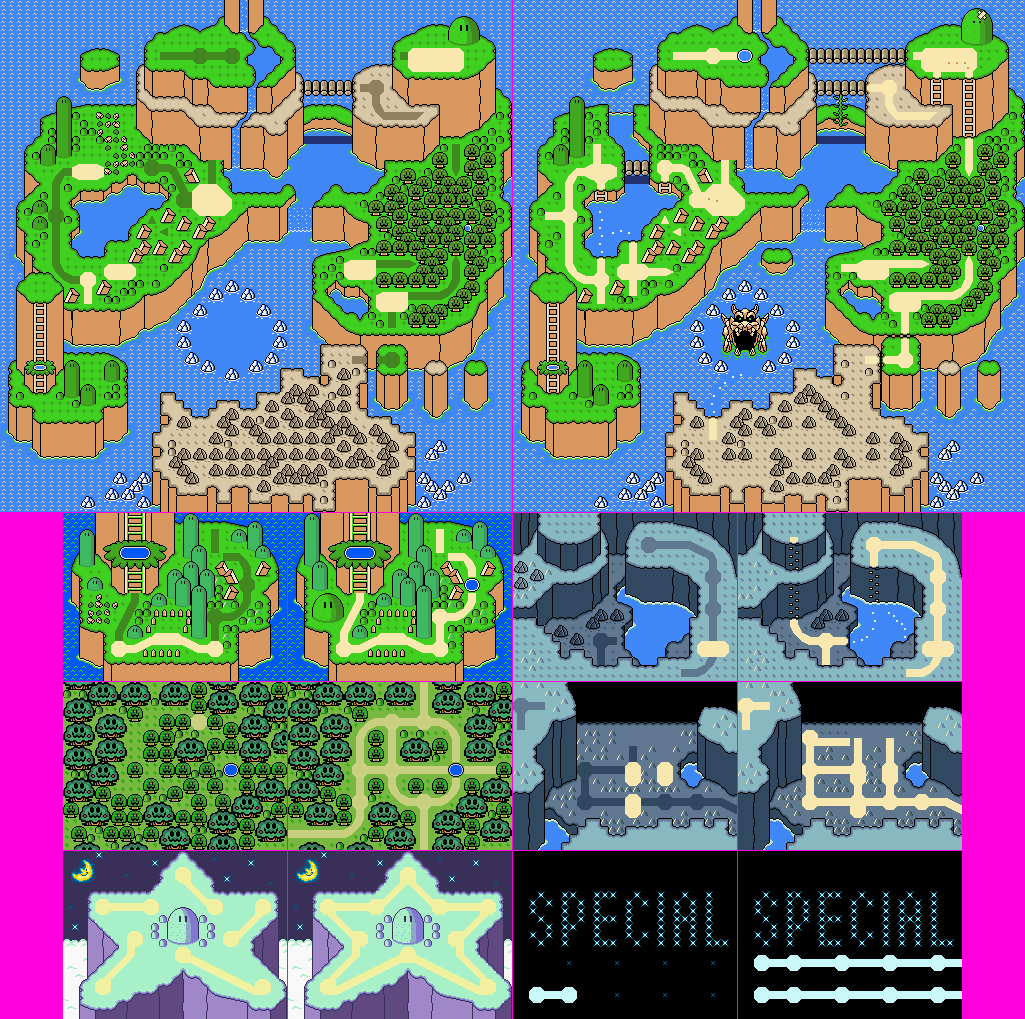 Super Mario World - World Map (Spriteless)