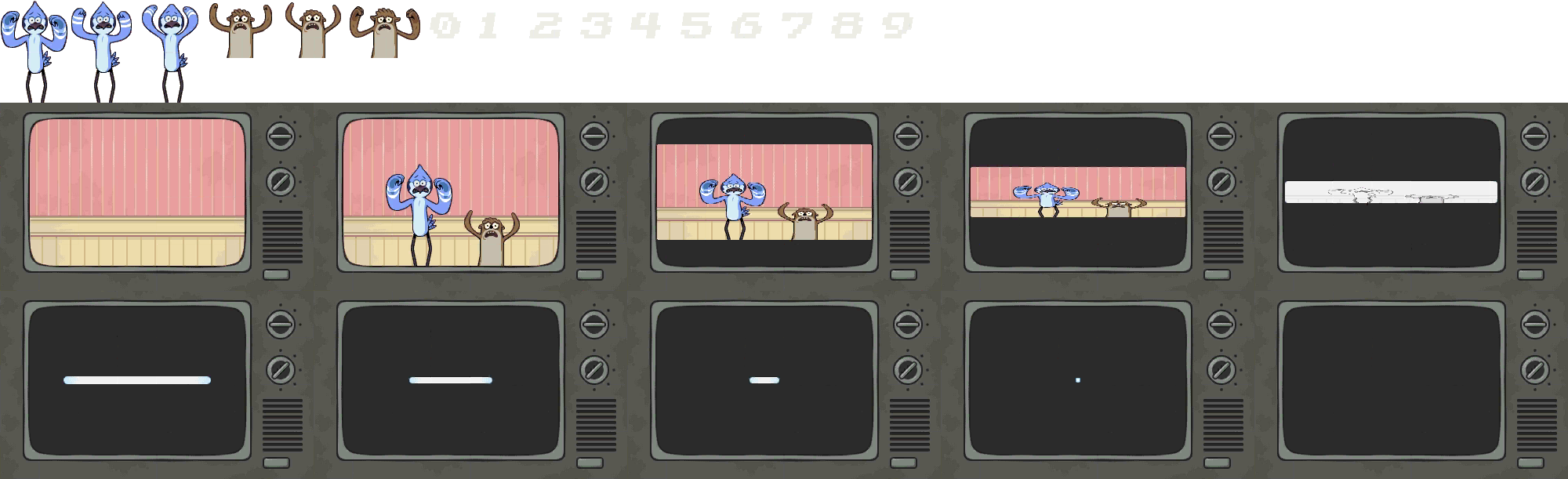 Regular Show: Mordecai and Rigby in 8-Bit Land - Continue Screen
