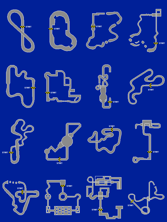 Mario Kart DS - Nitro Course Minimaps
