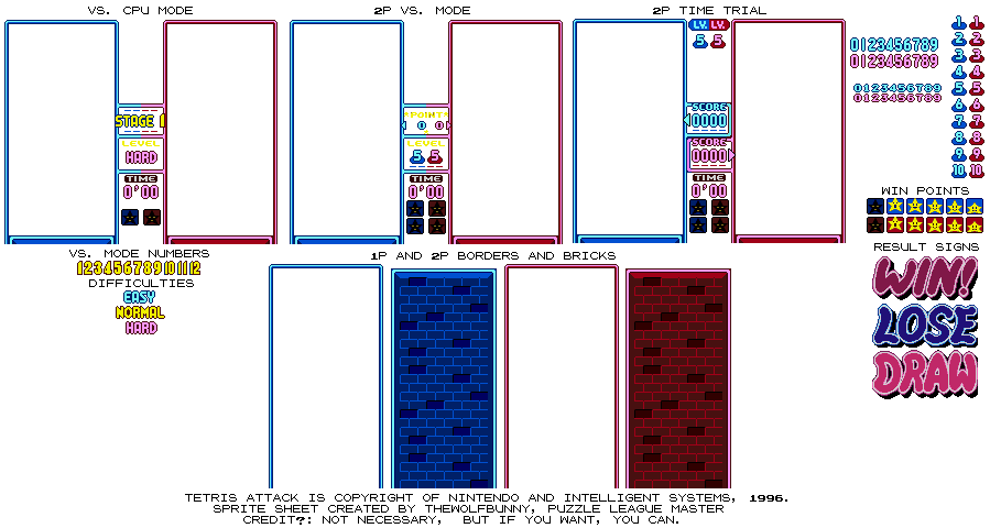 Tetris Attack - VS. Mode Props