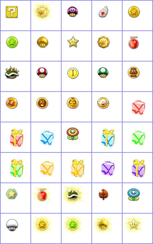 Puzzle & Dragons: Super Mario Bros. Edition - Item Thumbnails