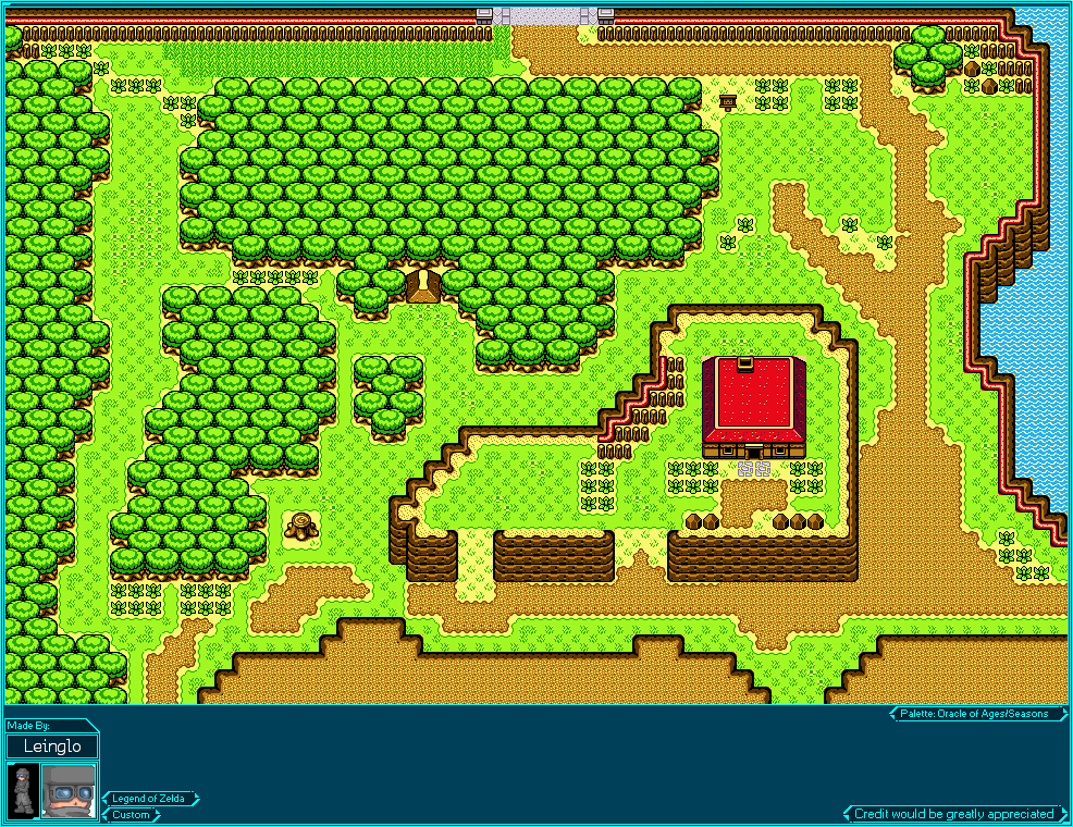 The Legend of Zelda Customs - Link's House Area (Zelda Game Boy-Style)