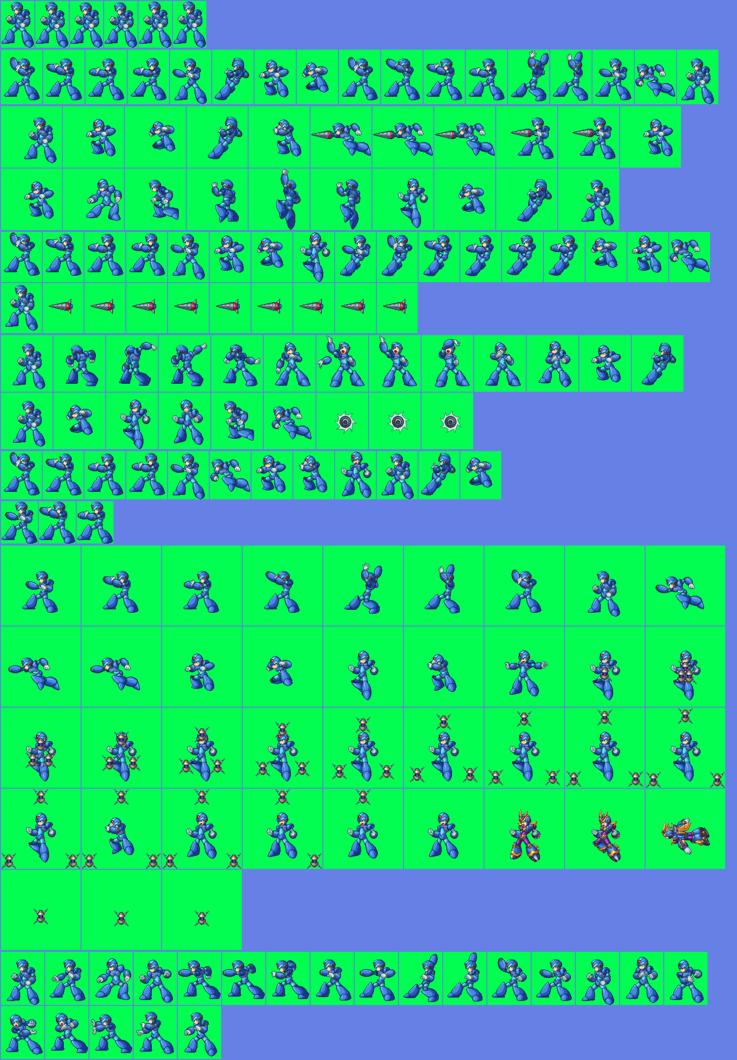 megaman x sprite sheet megaman x3 sprite sheet