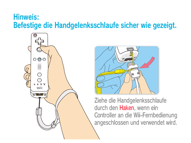 Wii Menu - Wrist Strap Reminder (PAL German Version) v1
