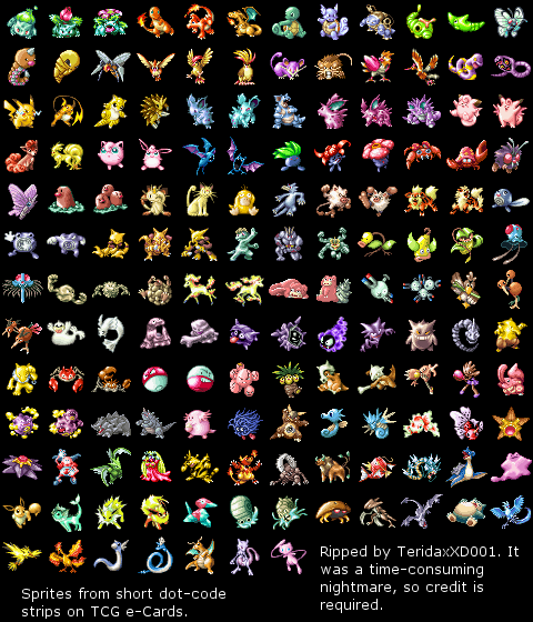 Generation I TCG Sprites