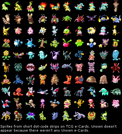 Pokémon e-Cards - Generation II TCG Sprites