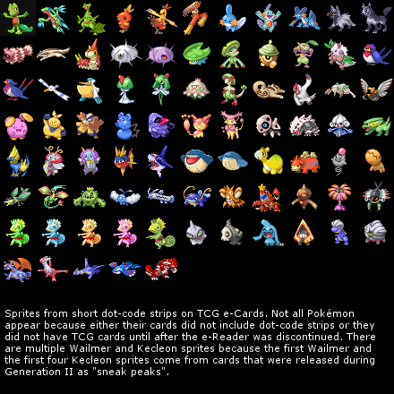 Pokémon e-Cards - Generation III TCG Sprites