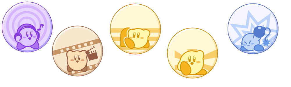 Kirby's Return to Dreamland / Kirby's Adventure Wii - Menu Icons
