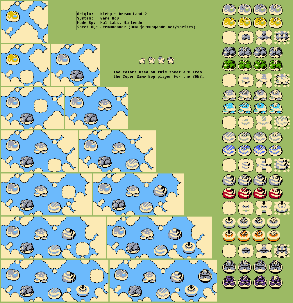 Kirby's Dream Land 2 - Overworld Map