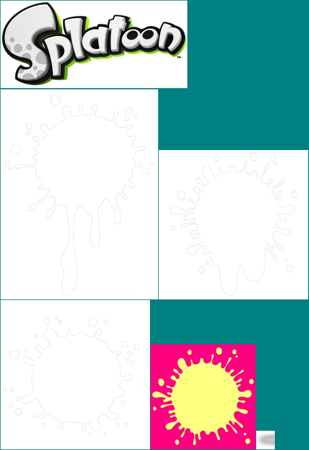 The Spriters Resource - Full Sheet View - Splatoon - Logo1059 x 1542