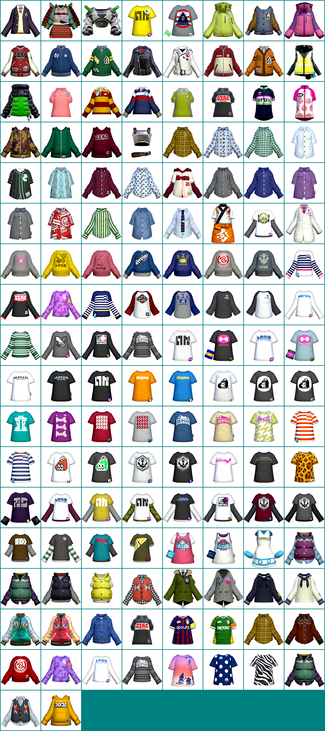 Splatoon - Clothing Icons