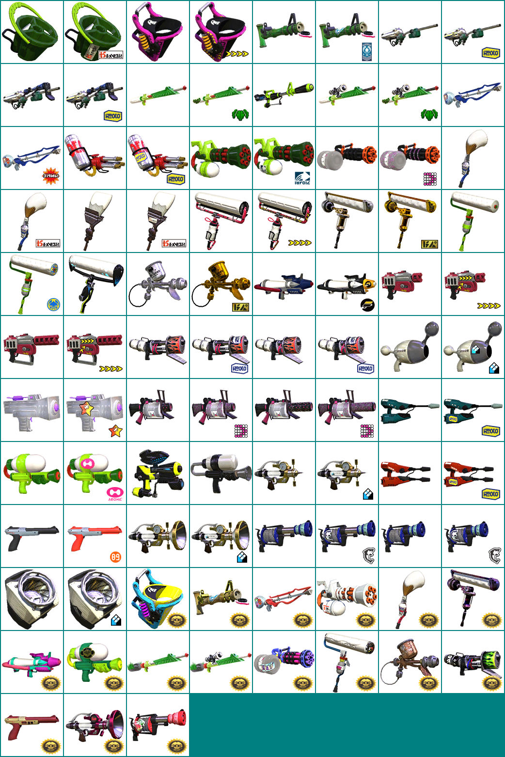 Splatoon - Weapon Icons