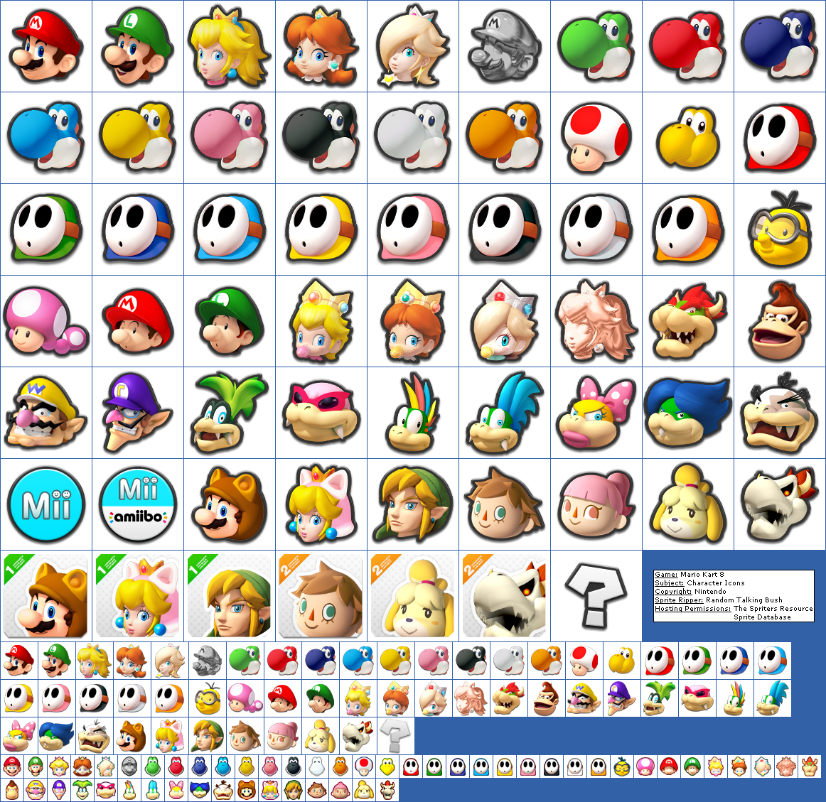 Mario Kart 8 - Character Icons