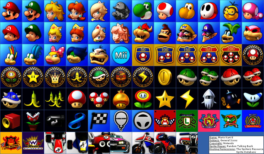 Wii U - Mario Kart 8 - General Icons (Small) - The Wii U - Mario Kart 8 - General Icons (Small) - The