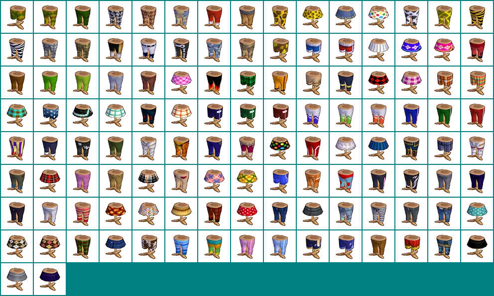 Animal Crossing: Happy Home Designer - Pants Icons