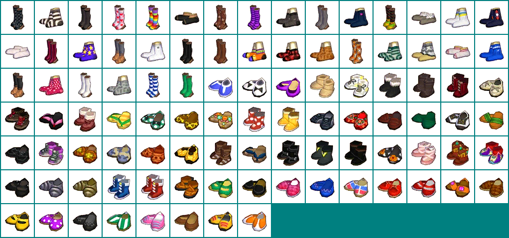 Animal Crossing: Happy Home Designer - Shoe Icons