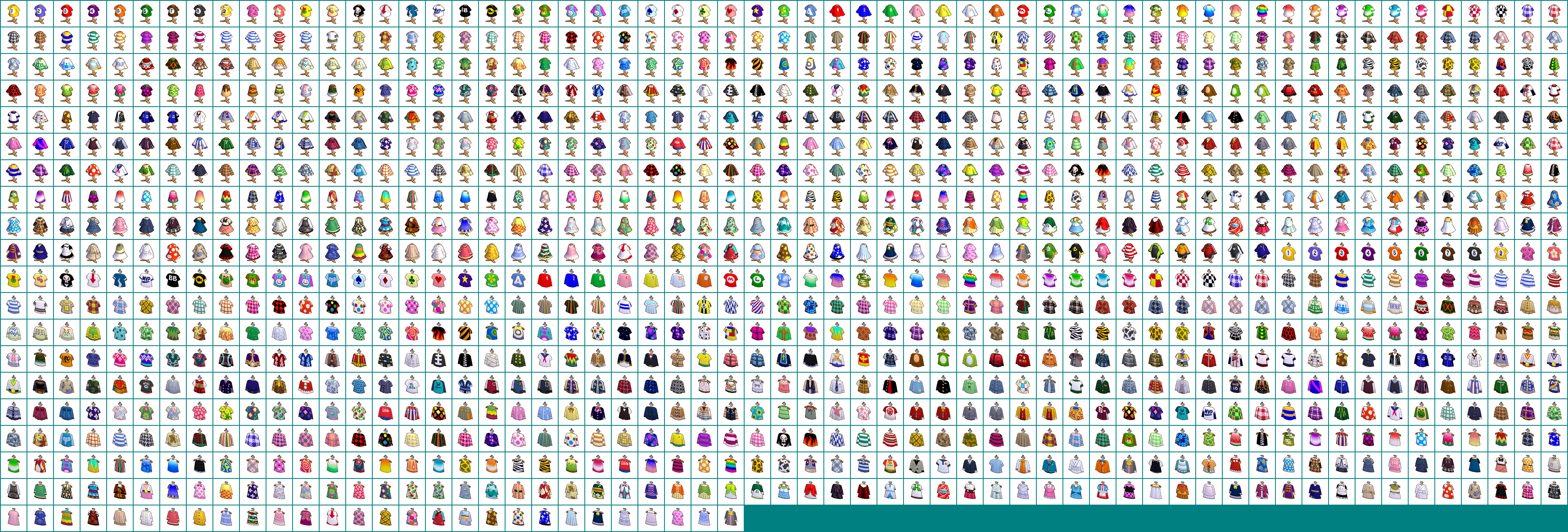 Animal Crossing: Happy Home Designer - Shirt Icons