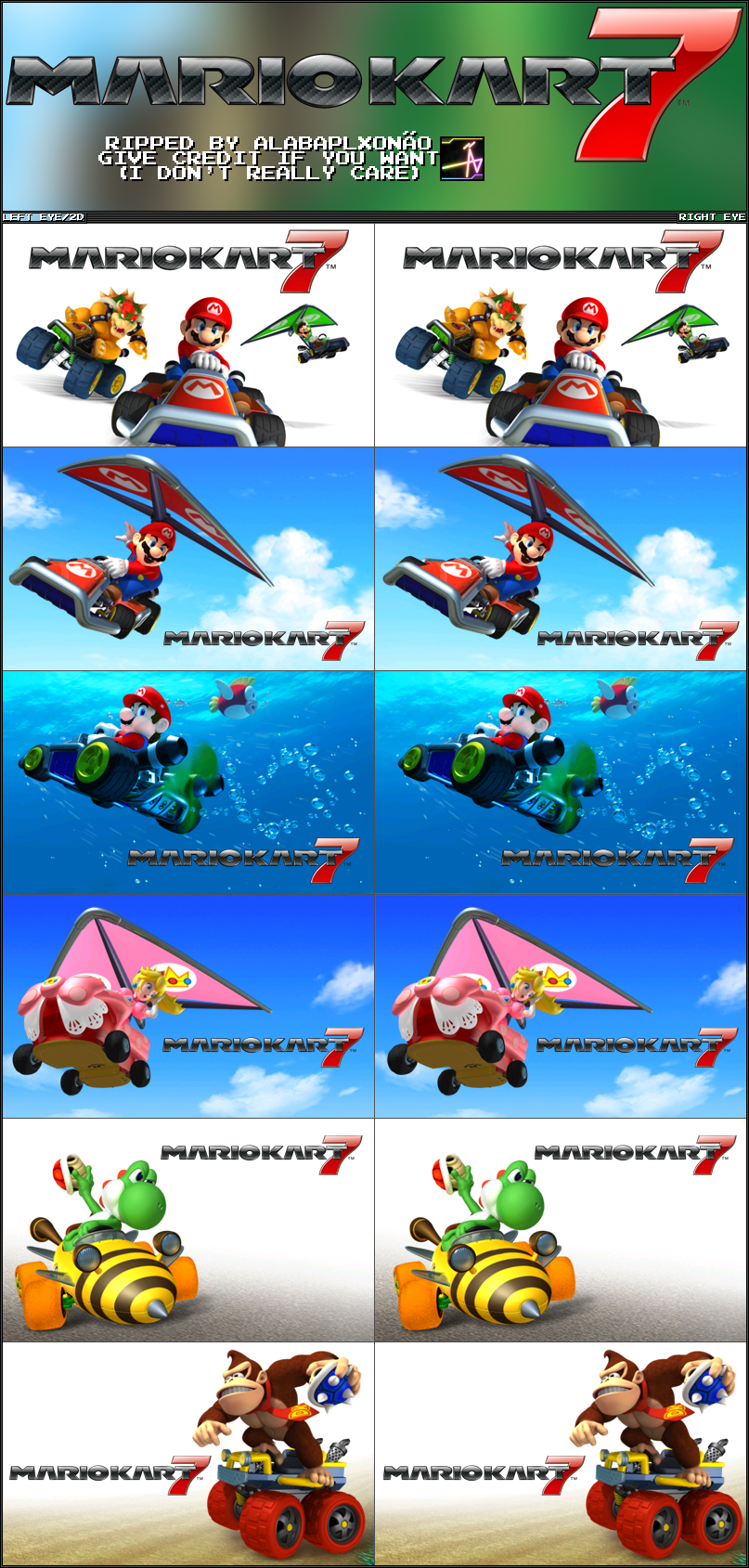 Mario Kart 7 - Title Screens (NTSC / PAL)