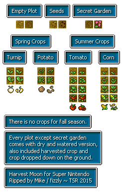 Harvest Moon - Crops