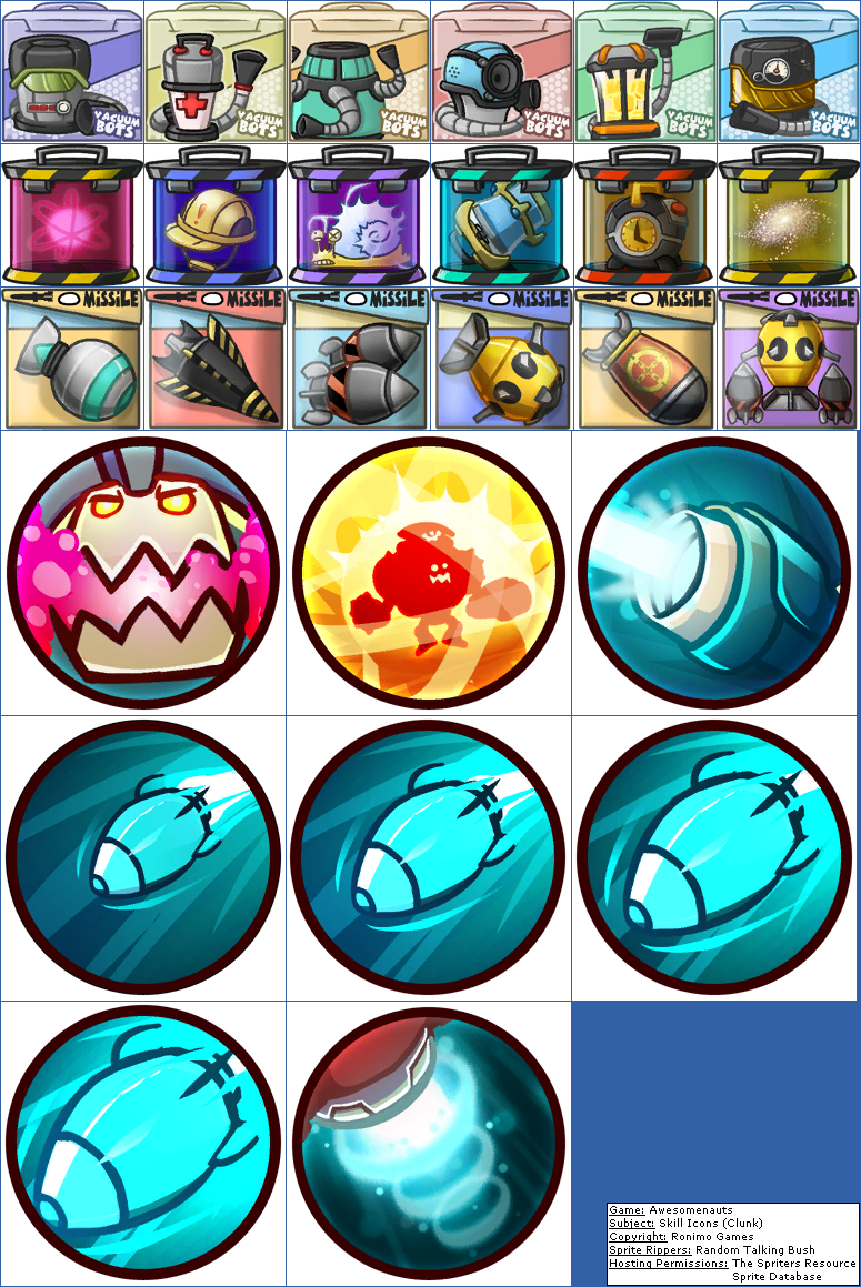 Awesomenauts - Skill Icons (Clunk)