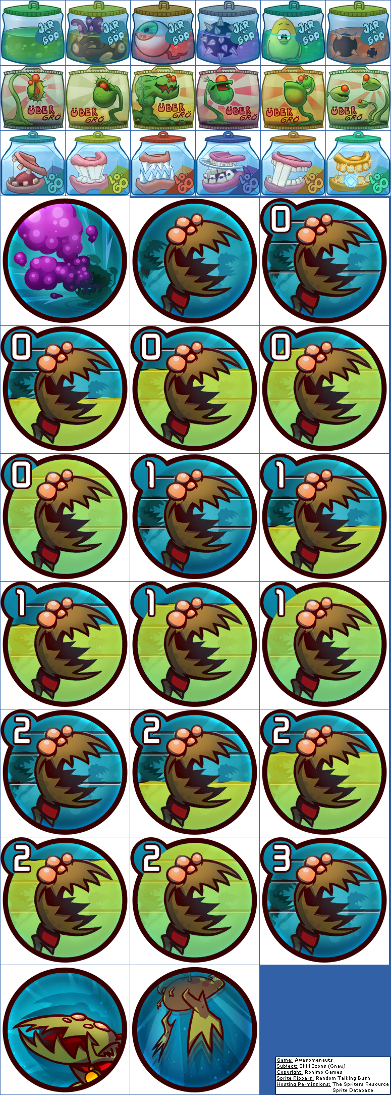 Awesomenauts - Skill Icons (Gnaw)