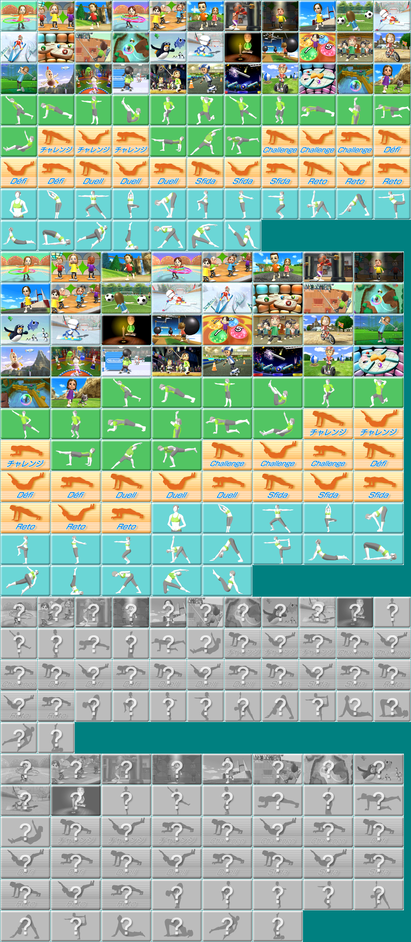 Wii Fit Plus - Activity Icons