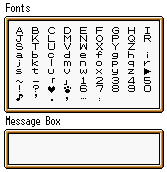 Font & Message Box