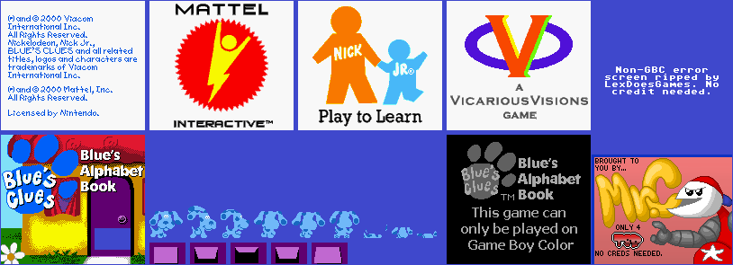 Blue's Clues: Blue's Alphabet Book (USA) - Logos & Title Screen