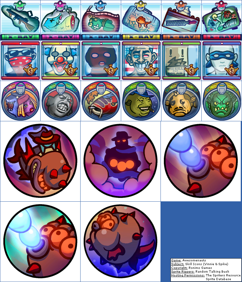 Awesomenauts - Skill Icons (Vinnie & Spike)