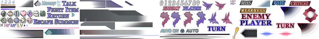 Shin Megami Tensei: Nocturne - Battle HUD