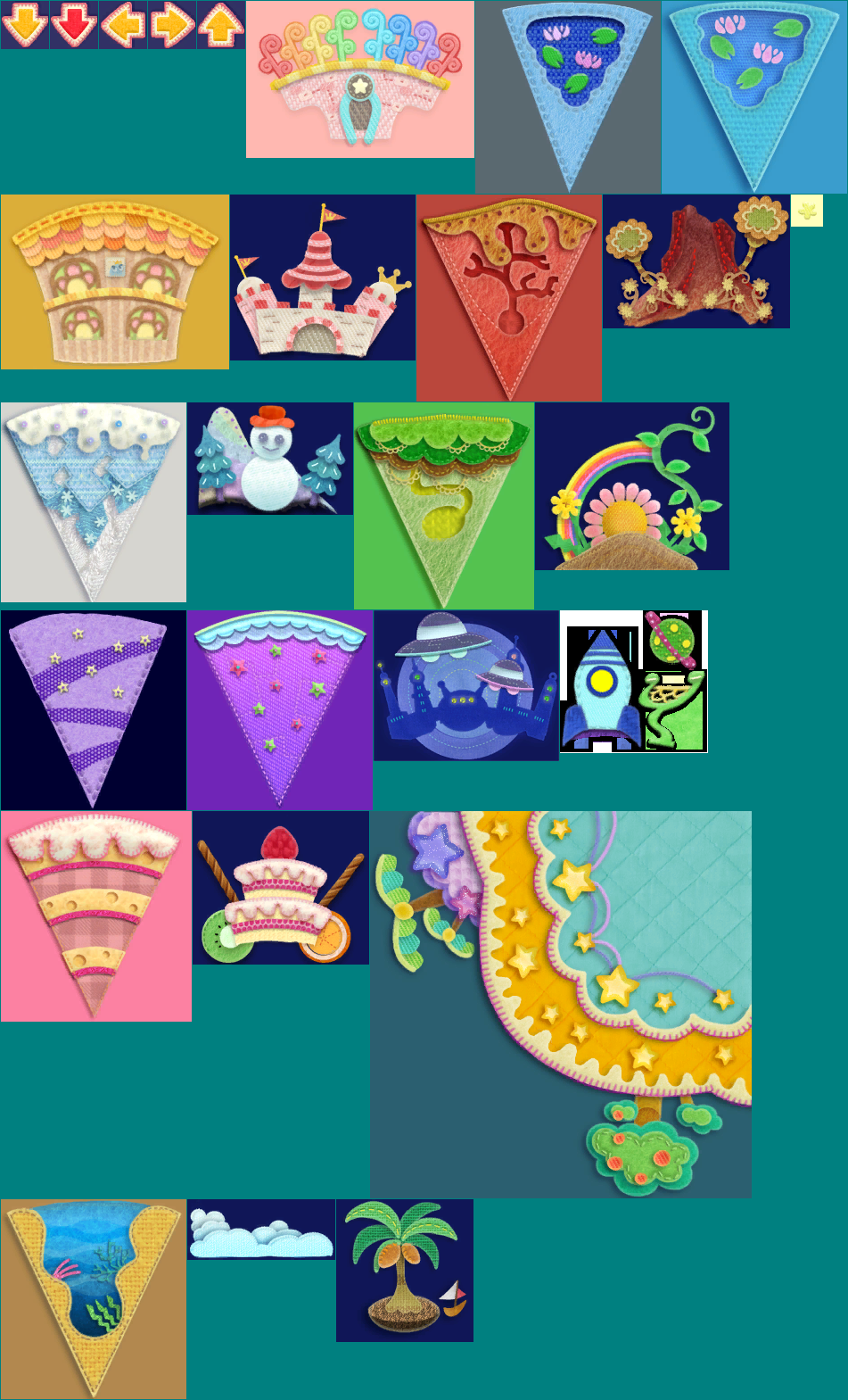 Kirby's Epic Yarn - Arrows and Worlds