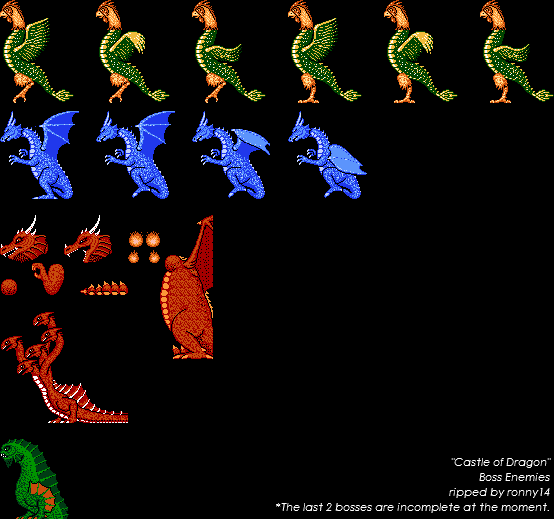 Castle of Dragon / Dragon Unit - Bosses