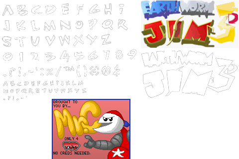 Earthworm Jim 3D - Font