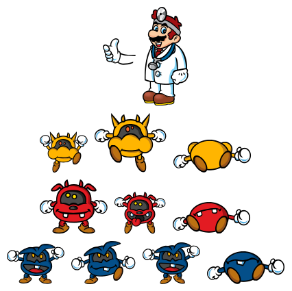 Dr. Mario Vitamin Toss - Characters