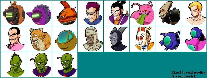 Dragon Ball: Revenge of King Piccolo - Boss Icons