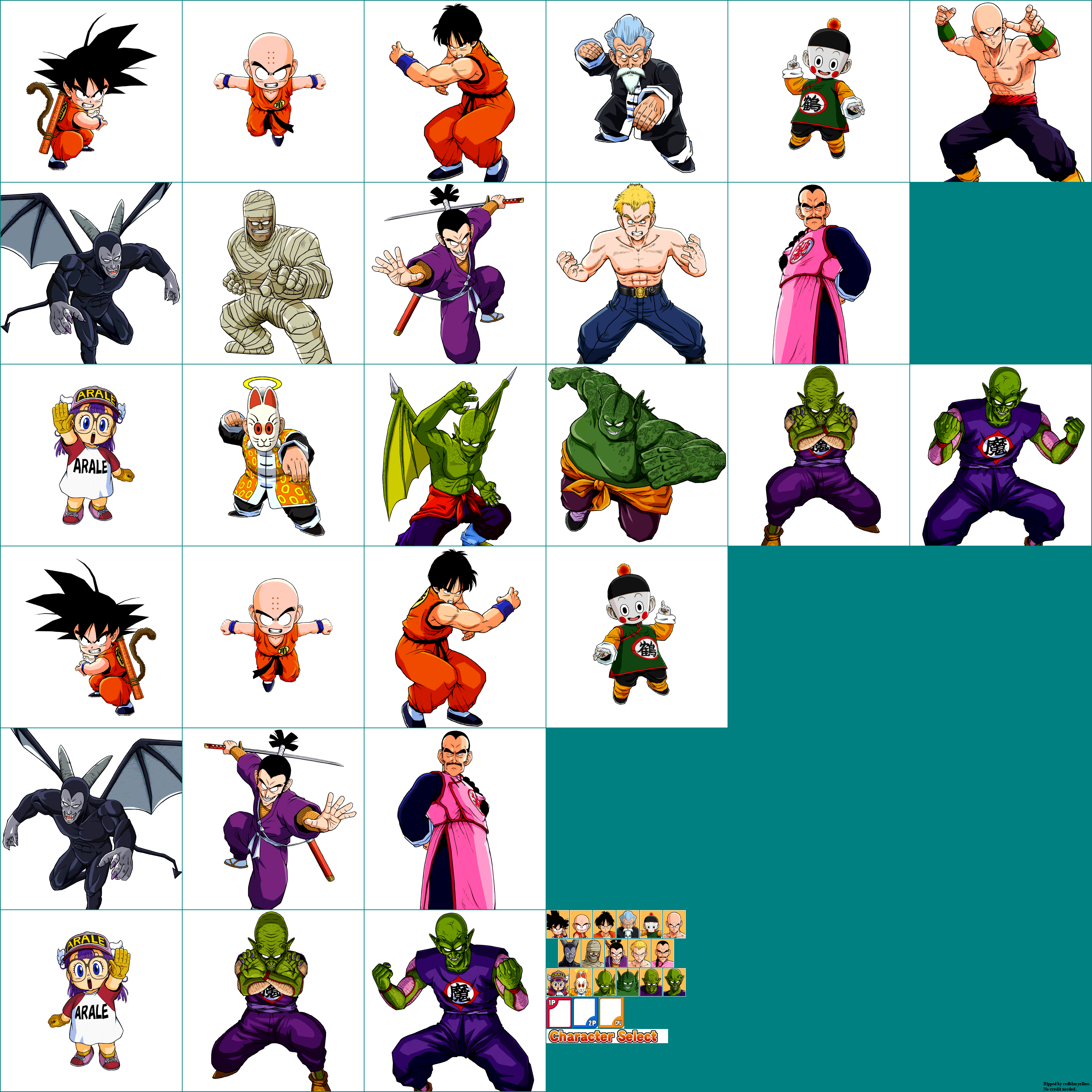 Dragon Ball: Revenge of King Piccolo - Character Select