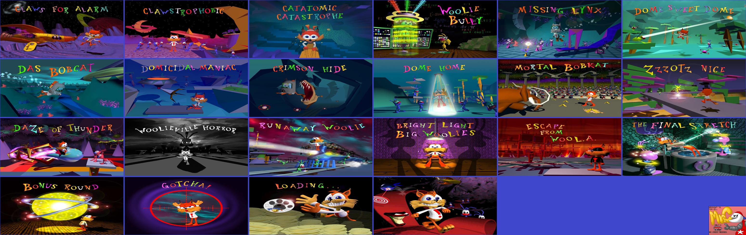 Bubsy 3D - Loading Screens