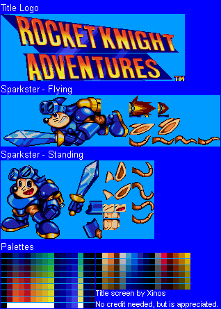 Rocket Knight Adventures - Title Screen