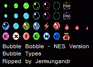 Bubble Bobble - Bubble Types